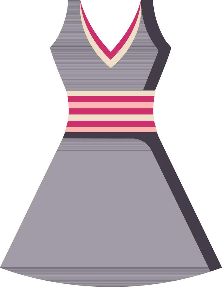 Vector illustration of Sleeveless female dress icon.