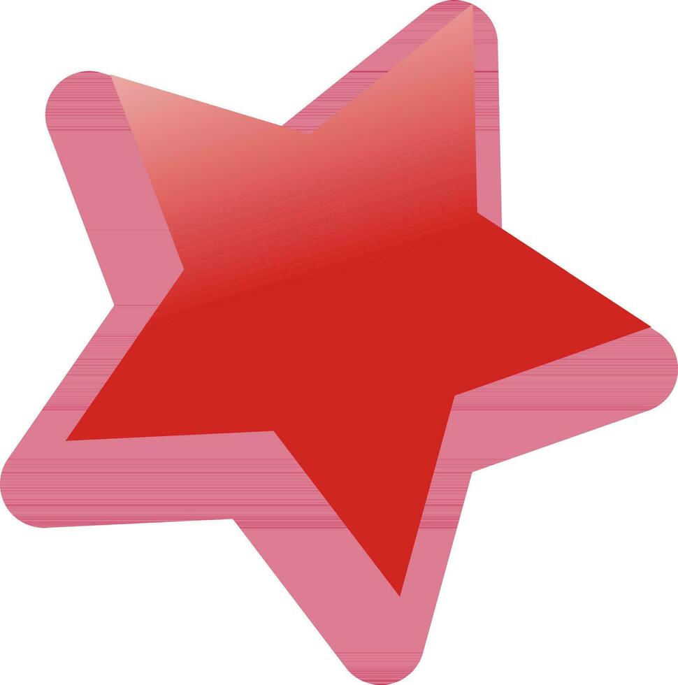 Vector illustration of red star.