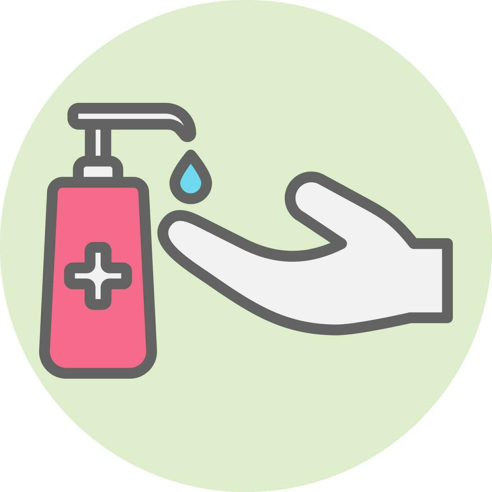 Flat style Hand wash or hand sanitizer icon or symbol. vector