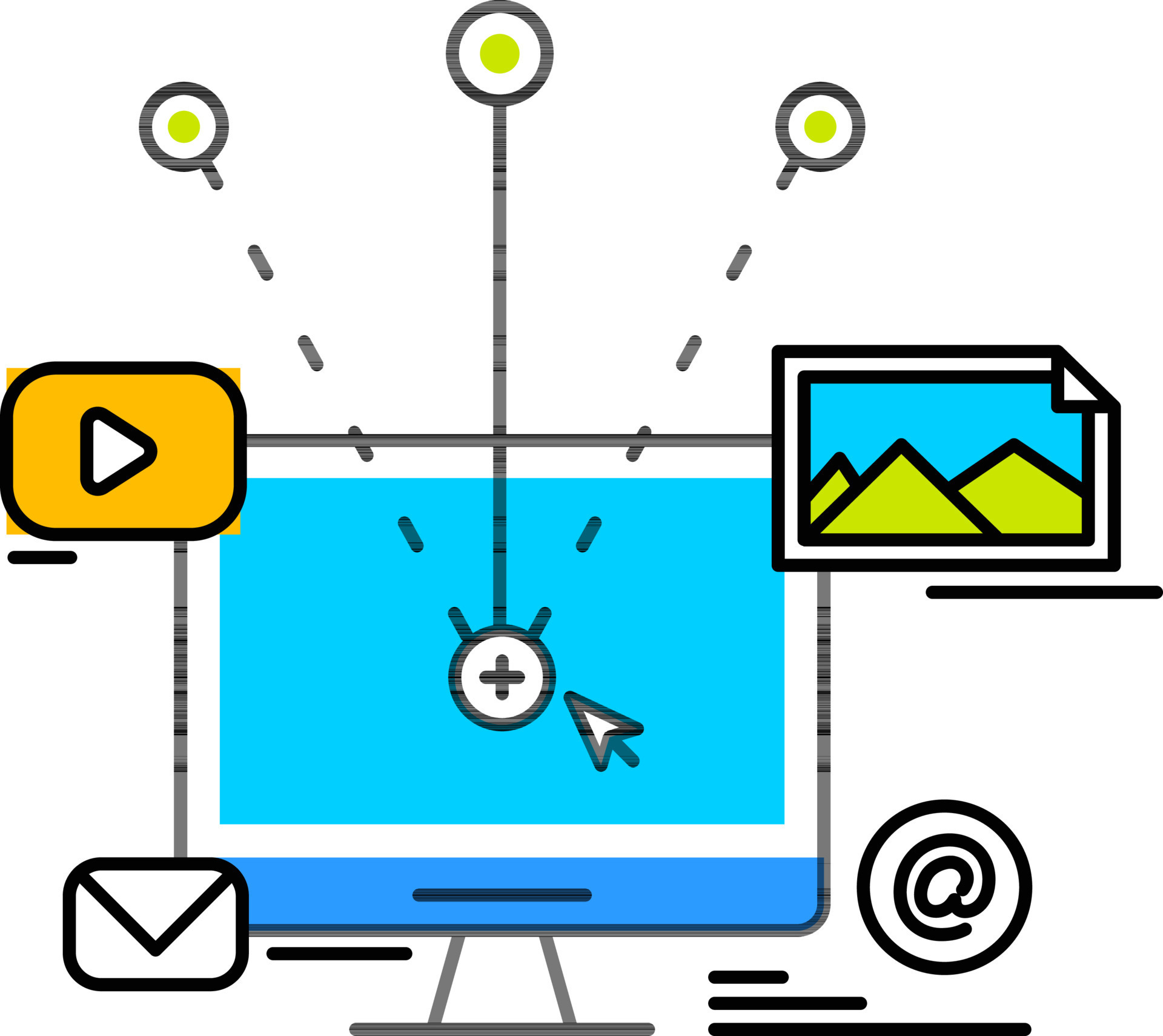 Add different social media networking app like as video play, photo