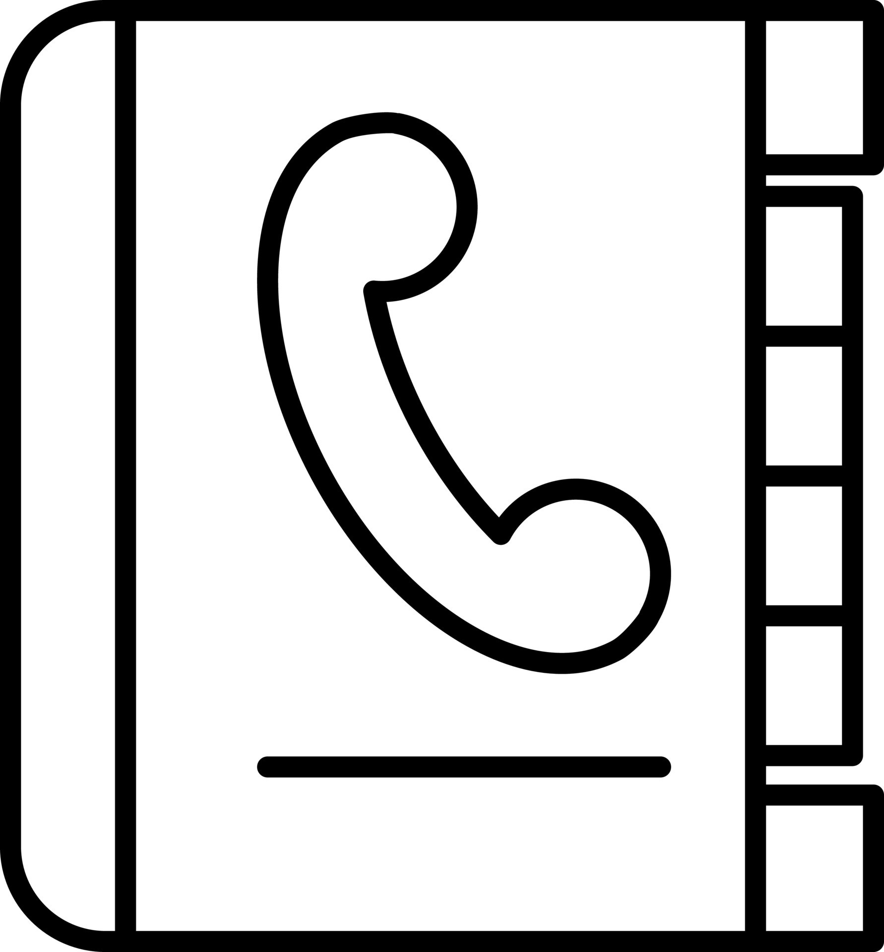 Flat style Phone book icon in line art. 24361969 Vector Art at Vecteezy