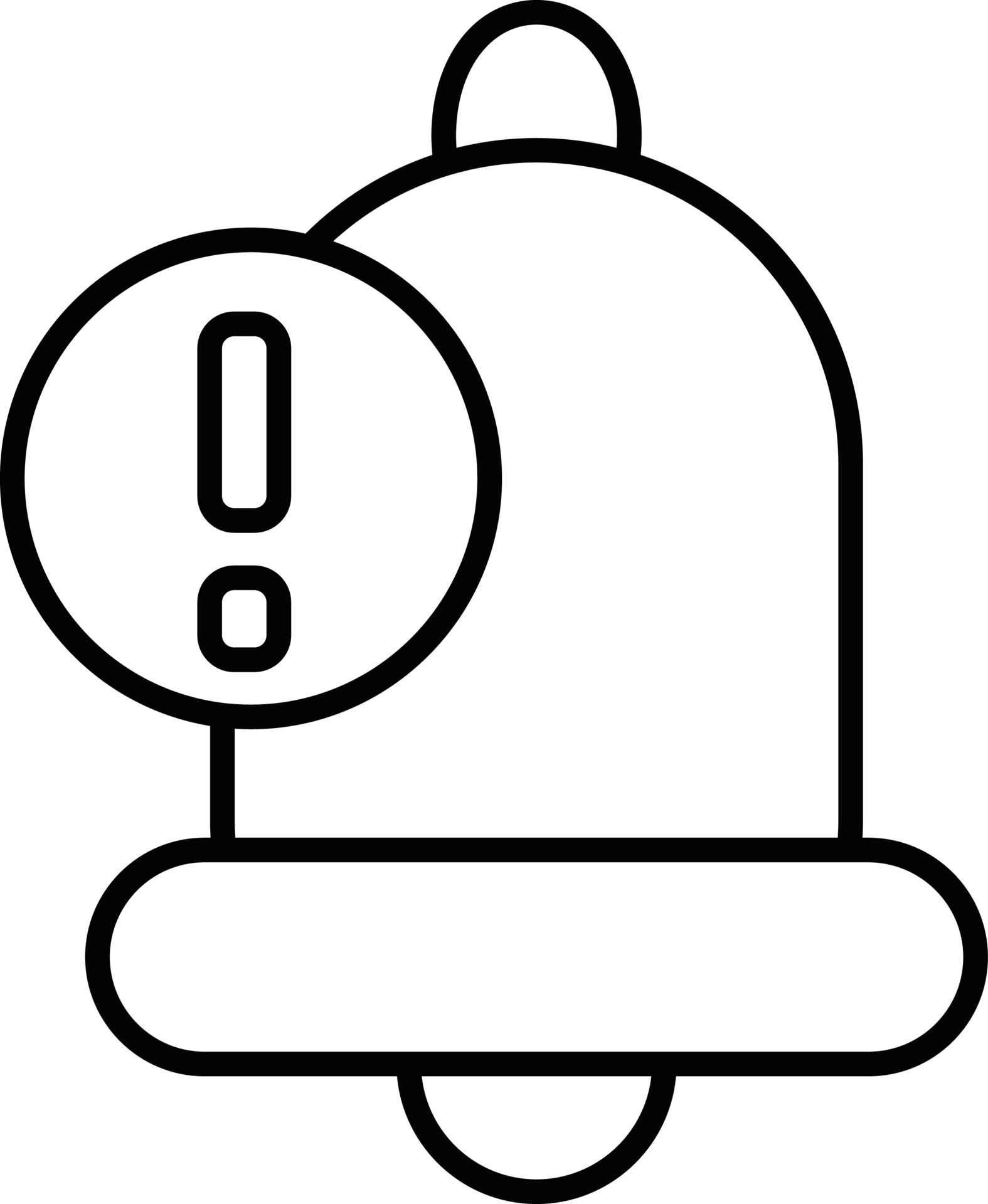 Line art Warning bell icon in flat style. 24361993 Vector Art at Vecteezy