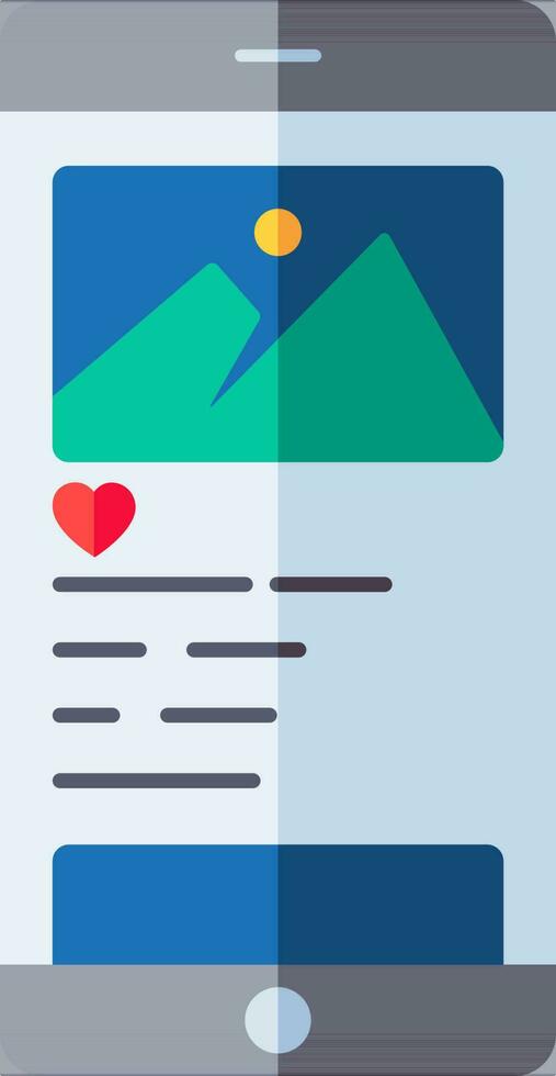 gallery or picture app in smartphone icon or symbol. vector