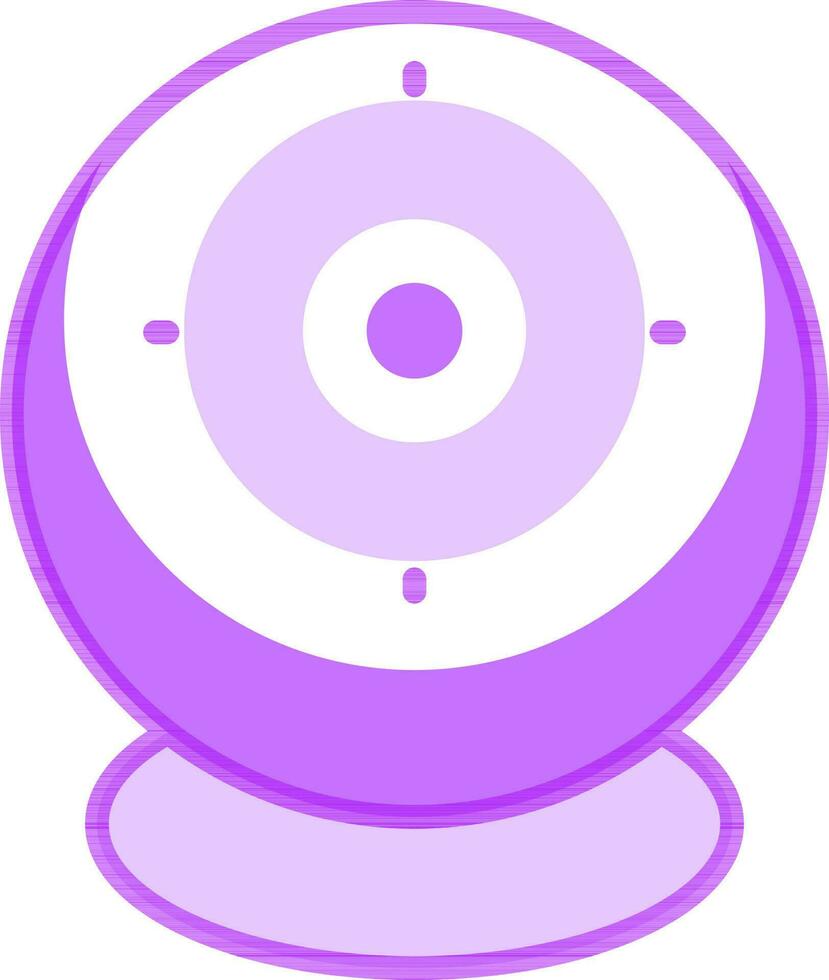 Web camera icon in purple and white color. vector