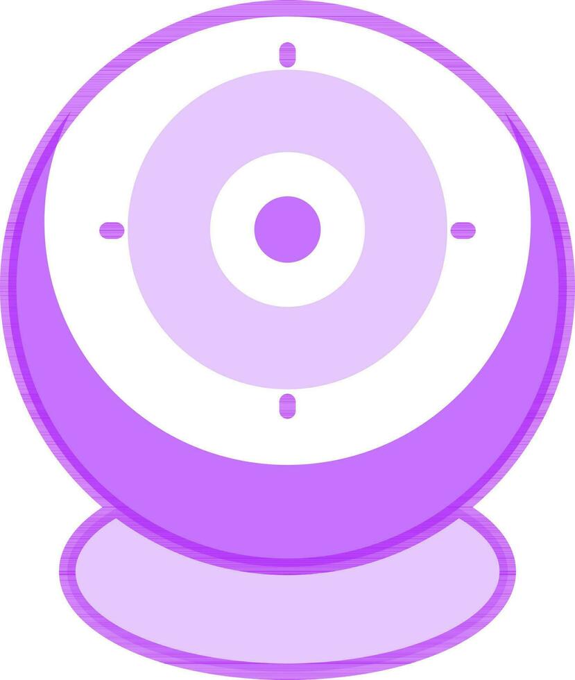 Web camera icon in purple and white color. vector