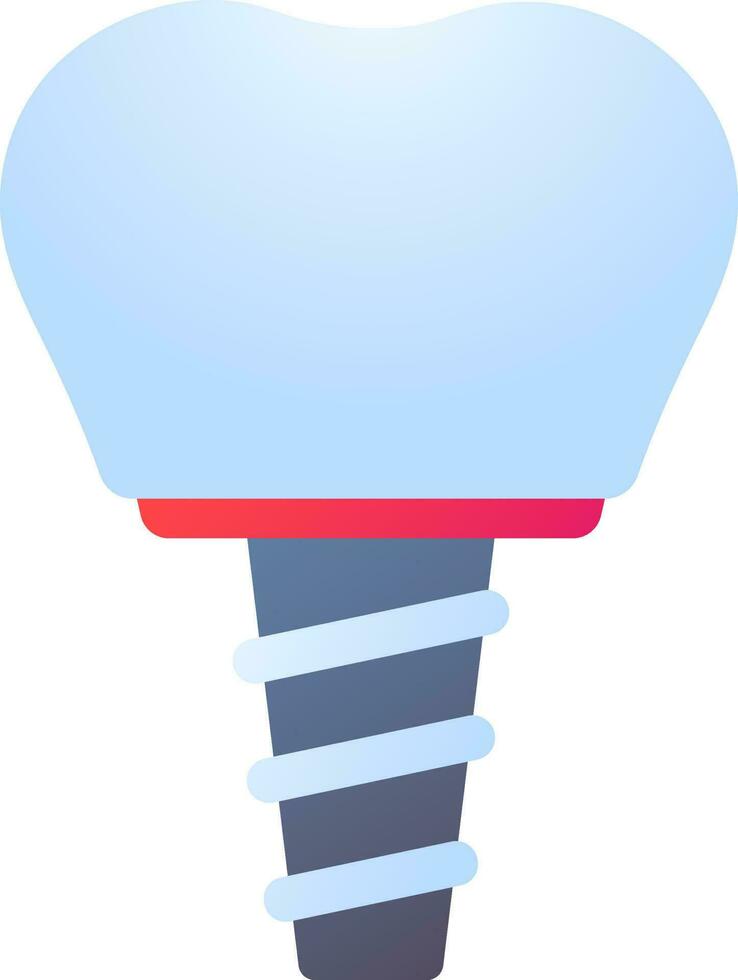 Vector illustration of Tooth implant.