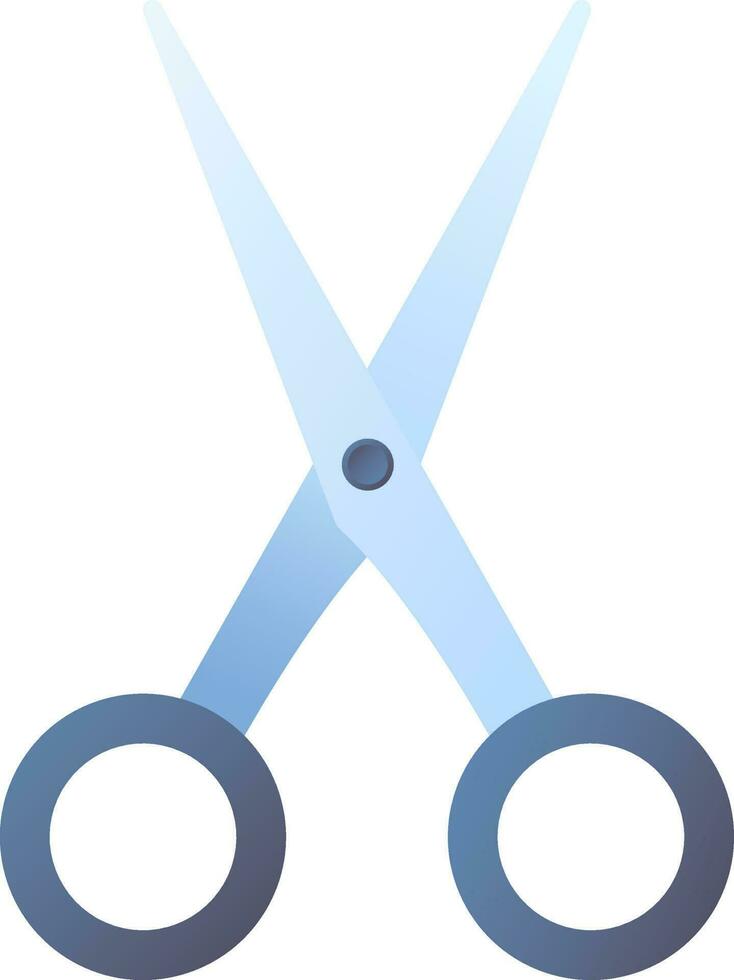 Isolated scissor icon in blue color. vector