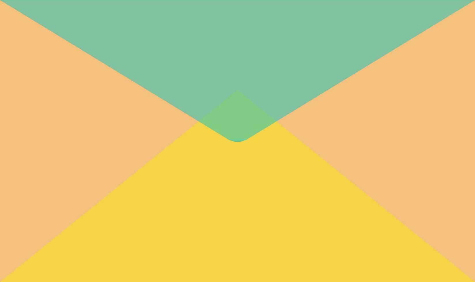 Orange, green and yellow envelope. vector