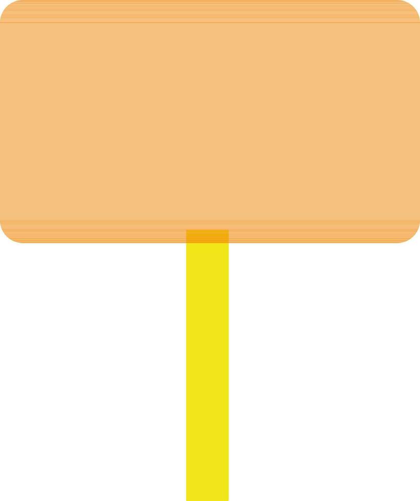 Election blank voting board in oranage and yellow color. vector