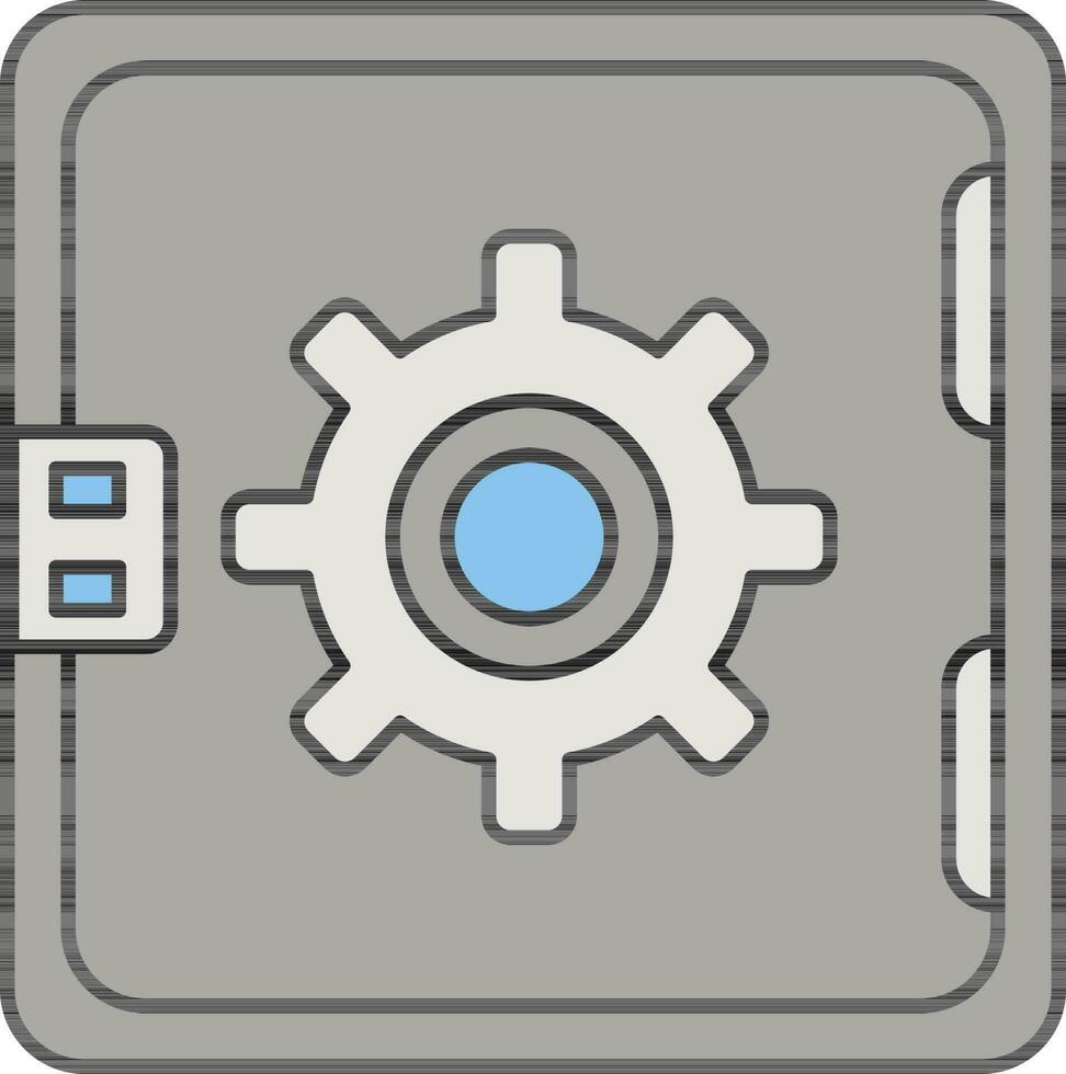 Safe or locker Icon in Gray Color. vector