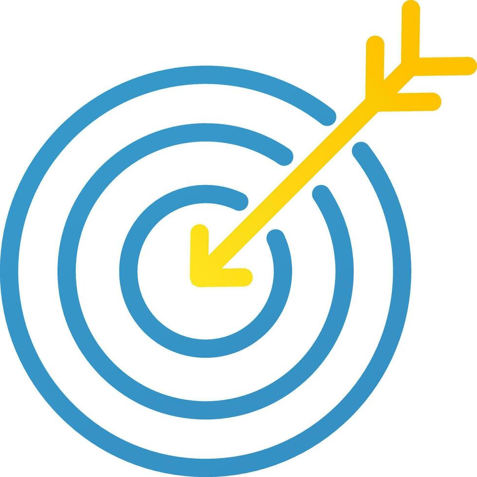 objetivo y flecha icono en blanco antecedentes. vector