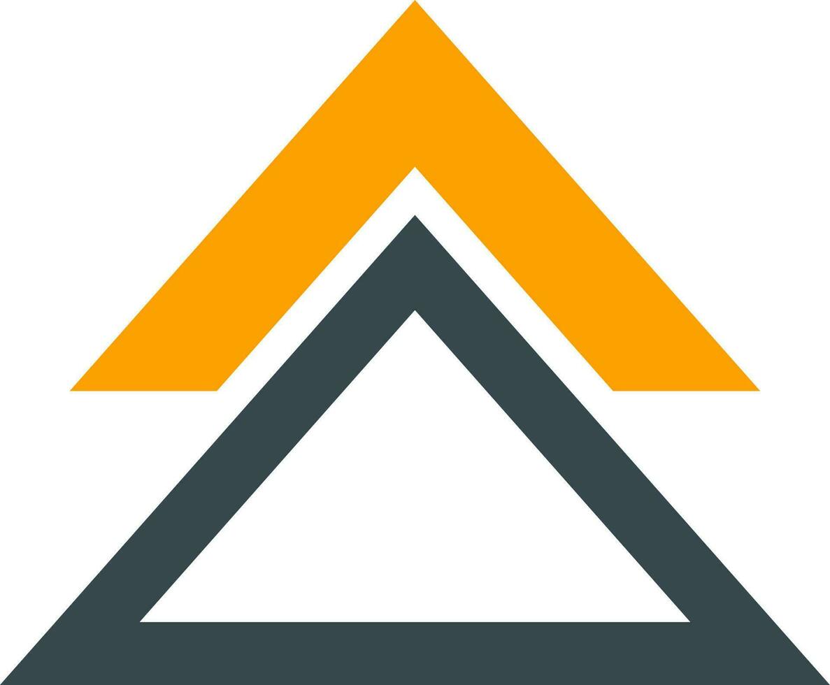 Triangle shape in flat style. vector