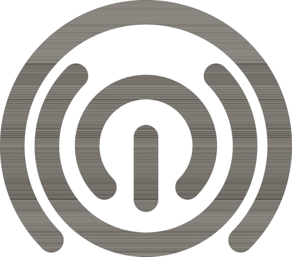 Circle rotating round symbol in flat style. vector