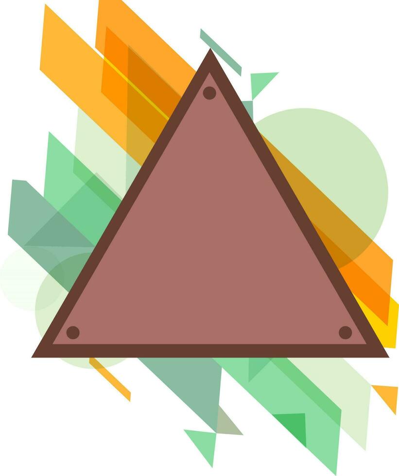 Triangle and abstract decorated background. vector