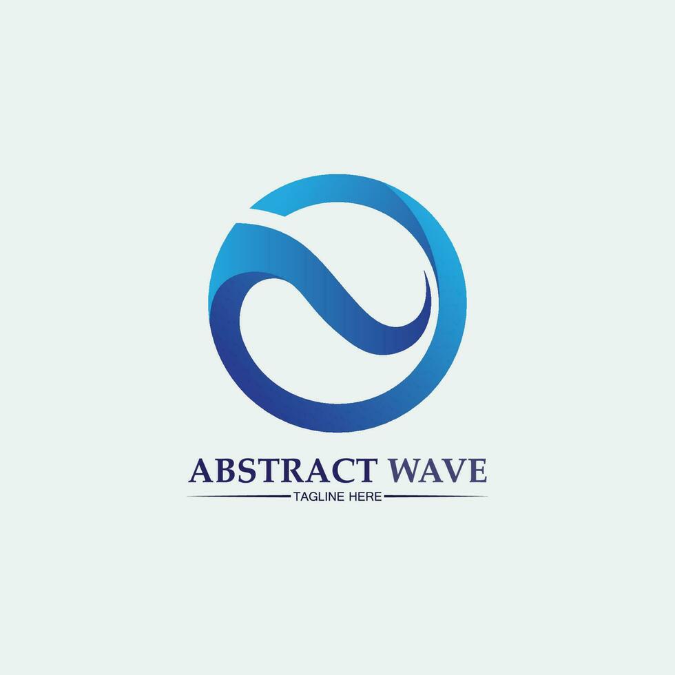 Water wave icon vector