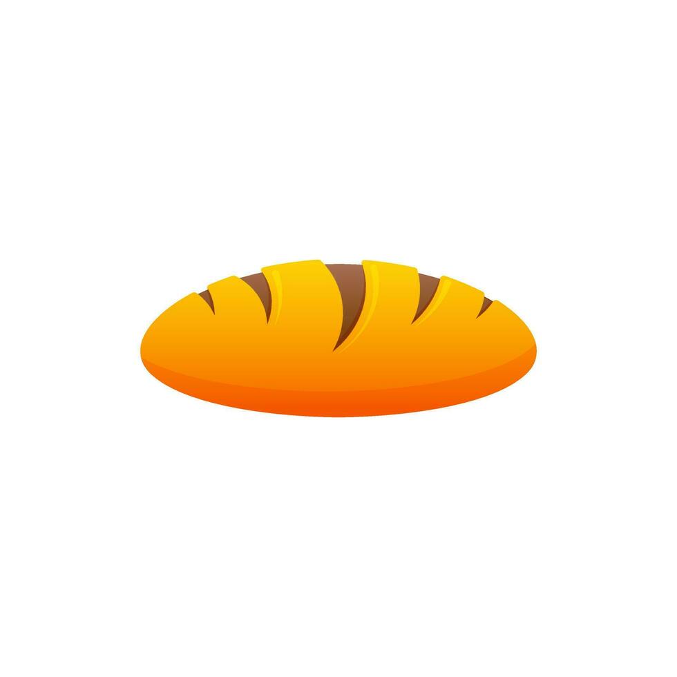 Isolated glossy orange bread. vector