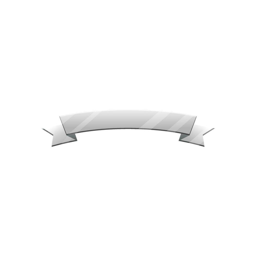 White blank ribbon with space for your message. vector