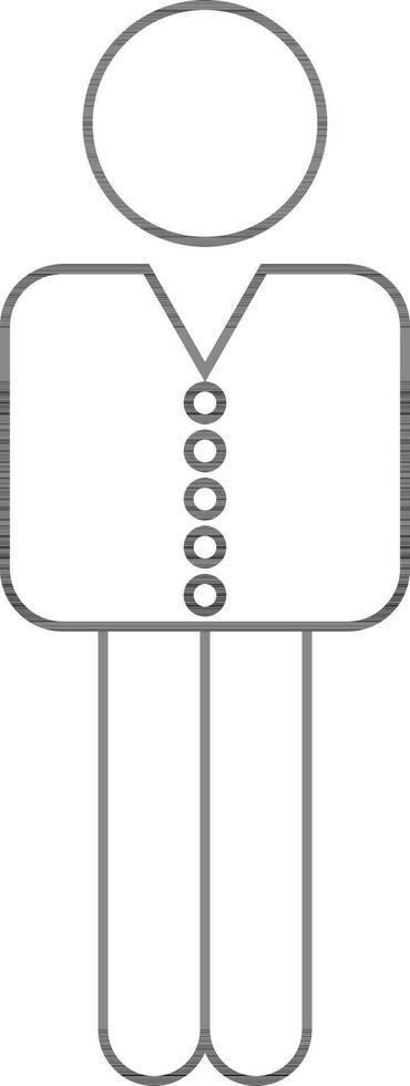 Faceless employee in suit. vector