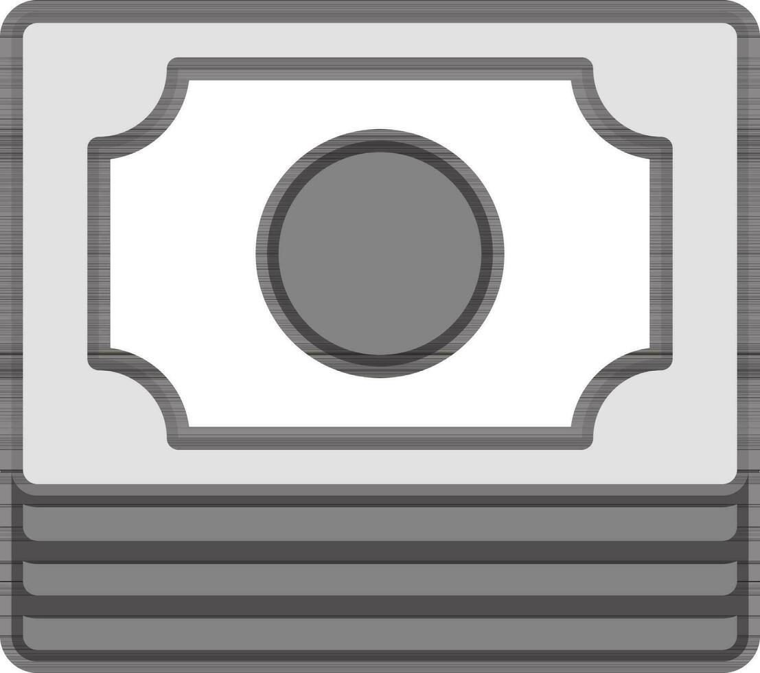 apilar de dinero billete de banco icono en gris color. vector