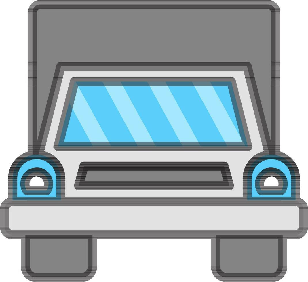 Delivery Truck Icon in Blue and Gray color. vector