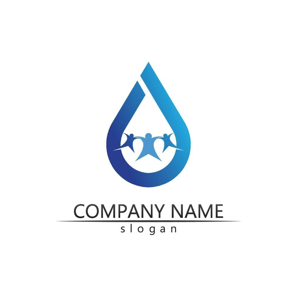 Water drop Logo Template vector