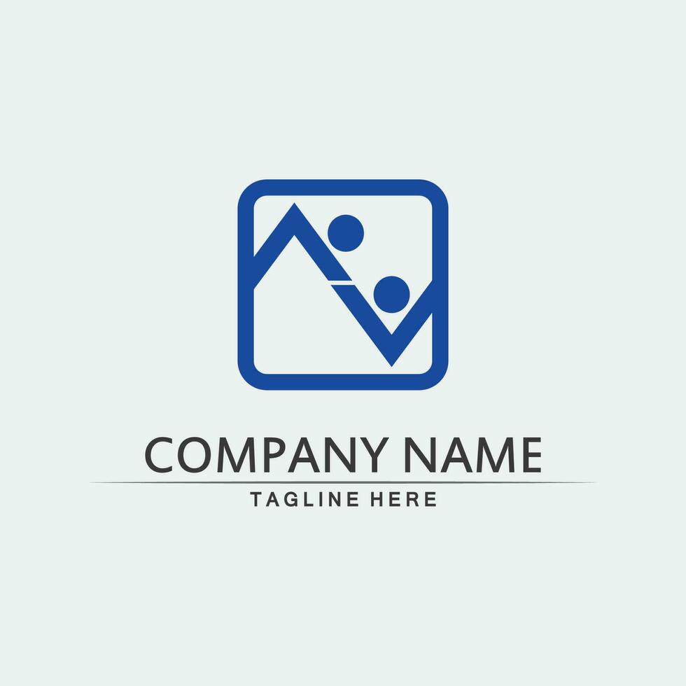 Community logo people work team and business vector logo and design group family
