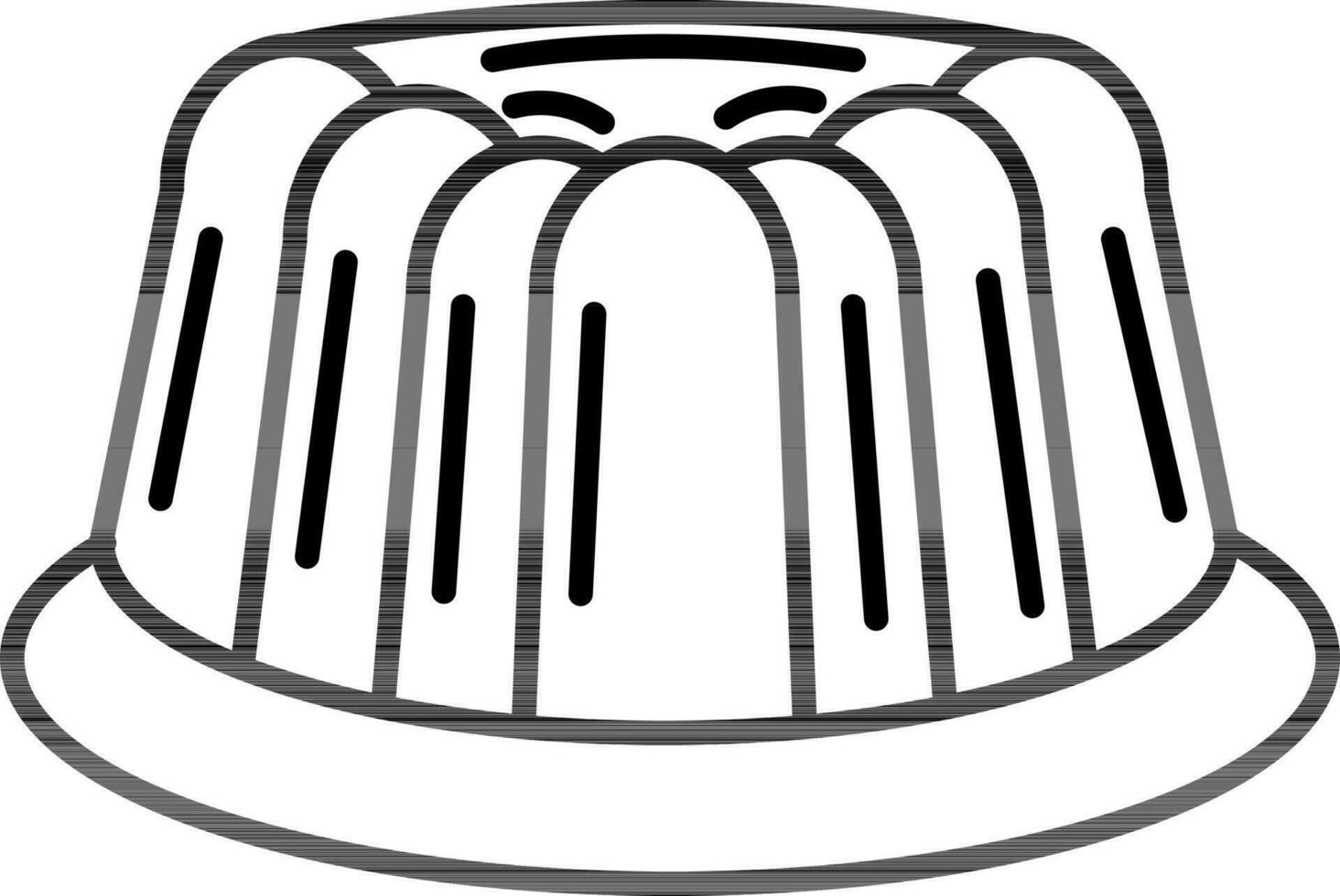 Line art illustration of Jelly icon. vector