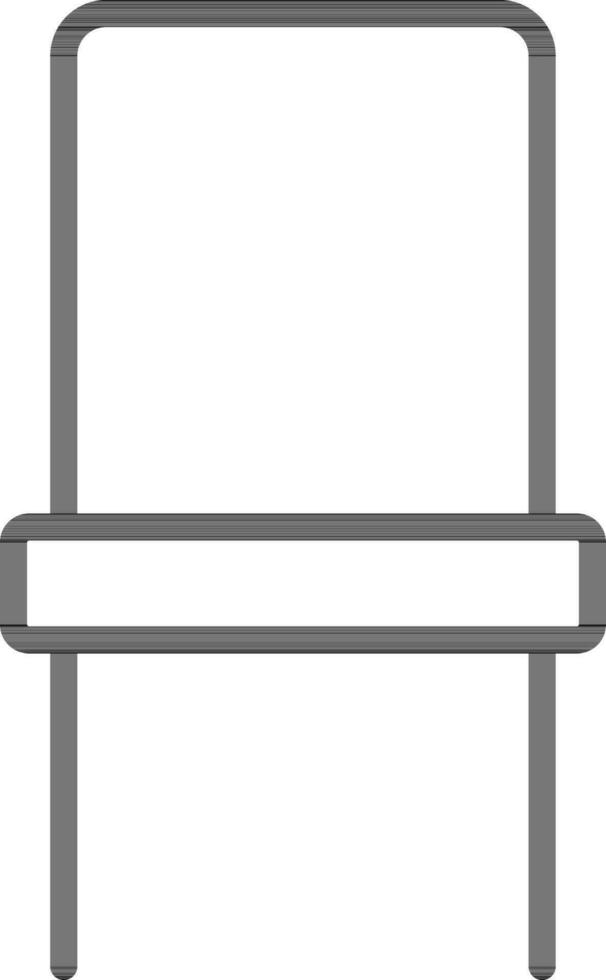 Black line art illustration of Chair icon. vector