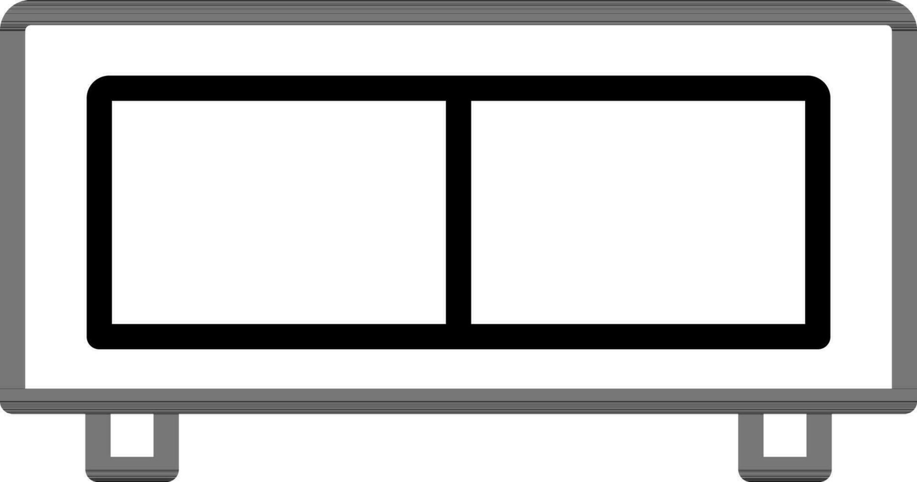 Flat style Drawer icon in line art. vector