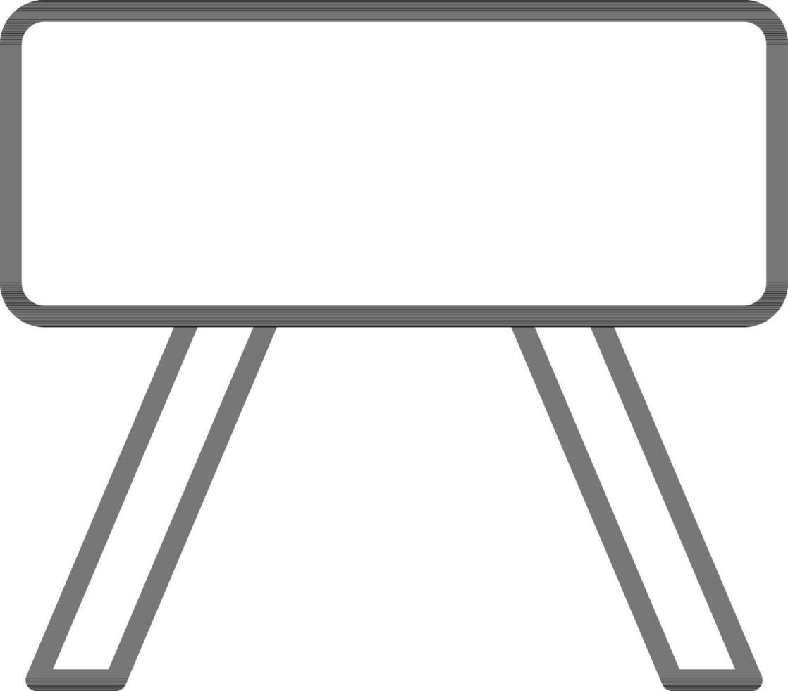 Stool or Table icon in black line art. vector