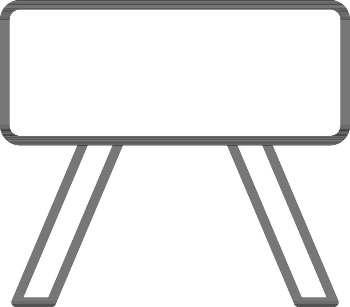 Stool or Table icon in black line art. vector