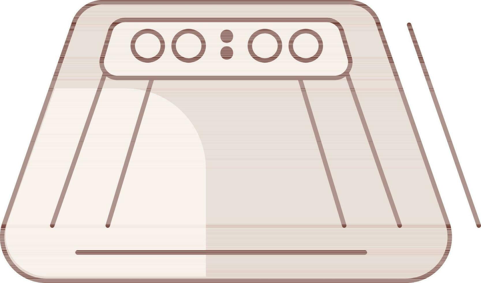 Brown Weight Scale icon on white background. vector