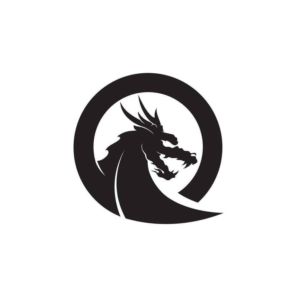 Dragon vector icon illustration