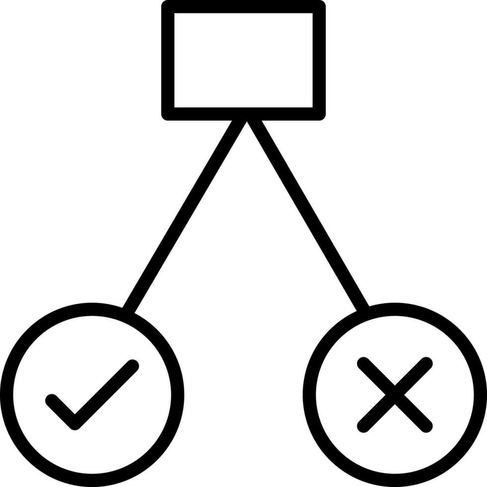 Selection chart icon in thin line art. vector