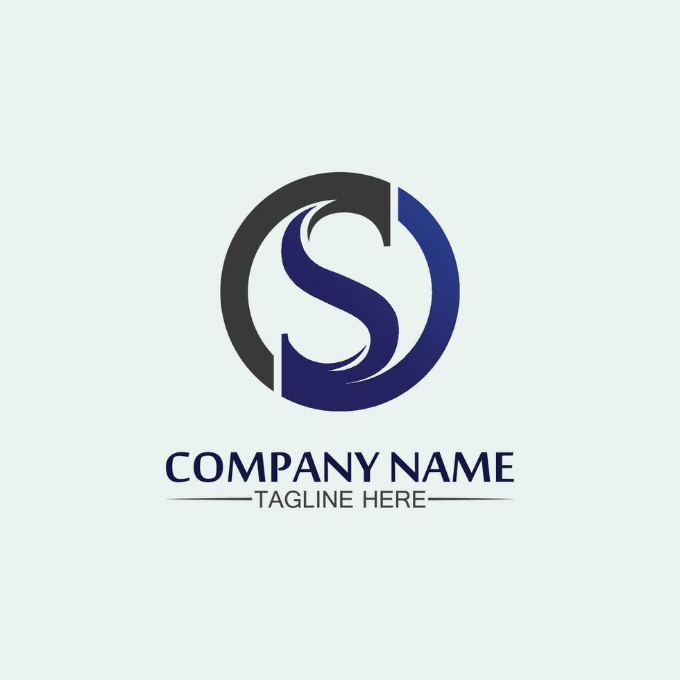 Business corporate S letter logo vector