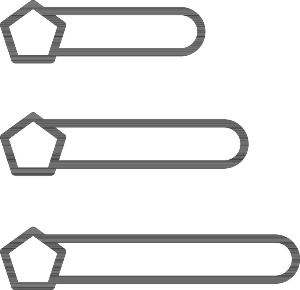 Three message option icon in line art. vector