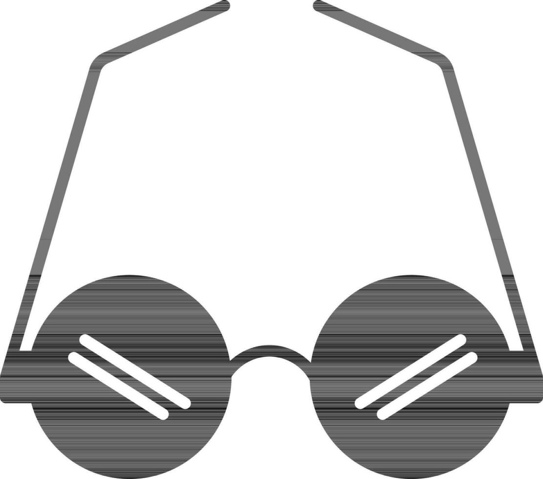 Black flat illustration of a eye glasses. vector
