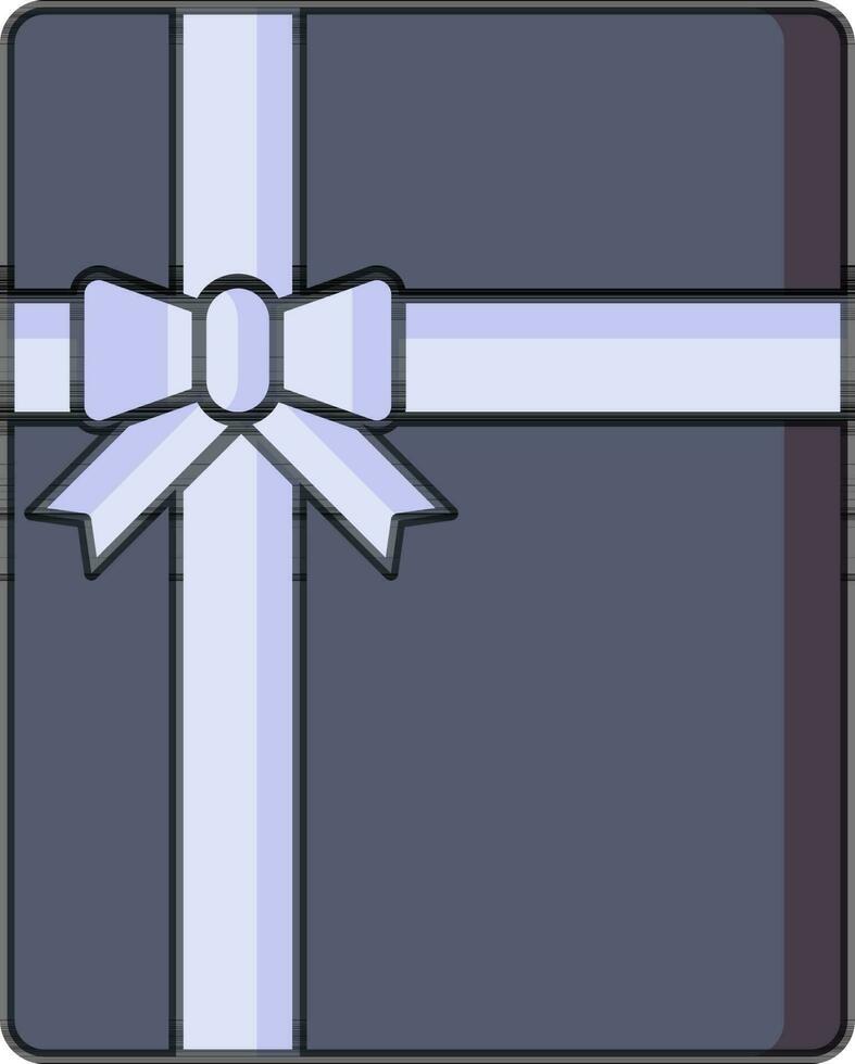 Top view of gift box icon in grey color. vector