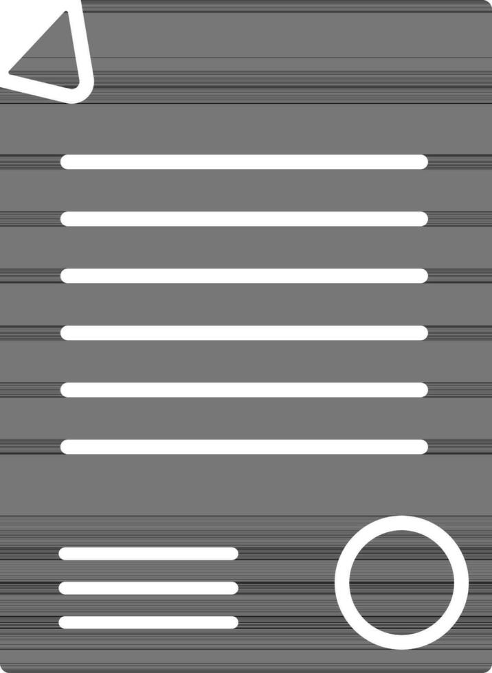 Blank document with circle sign. vector
