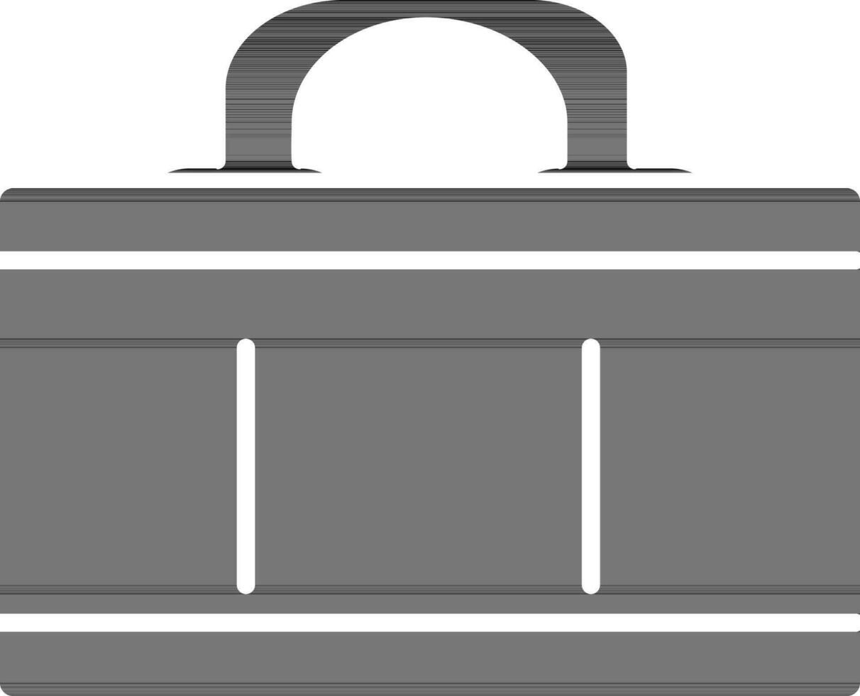 equipaje bolso en negro y blanco color. vector