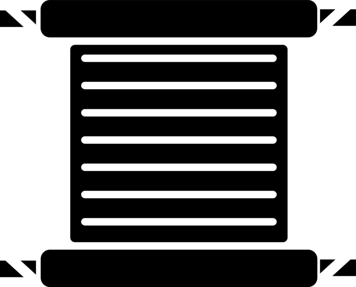 Flat style blank old rolled paper. vector