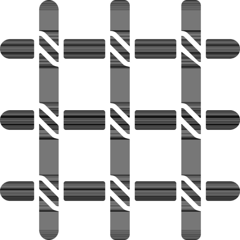 Black and white isolated prison grille. vector