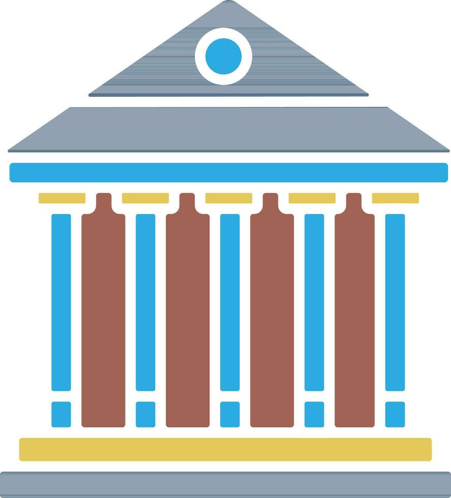 Illustration of a bank icon. vector