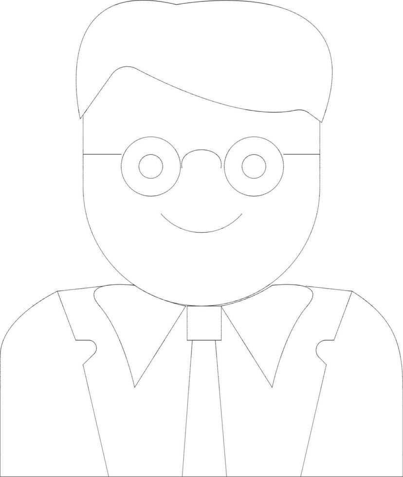 Character of a smiling advocate man. vector