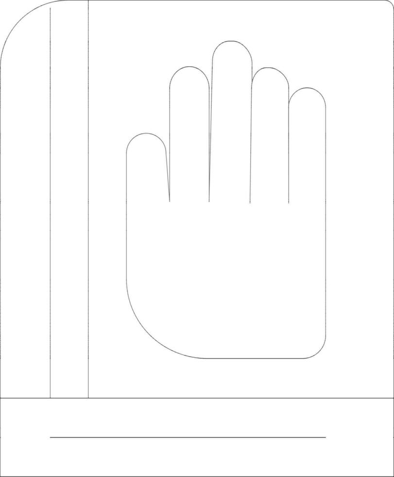 Black line art illustration of oath. vector