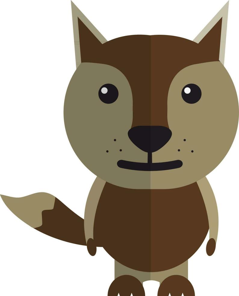 Cartoon character of fox. vector