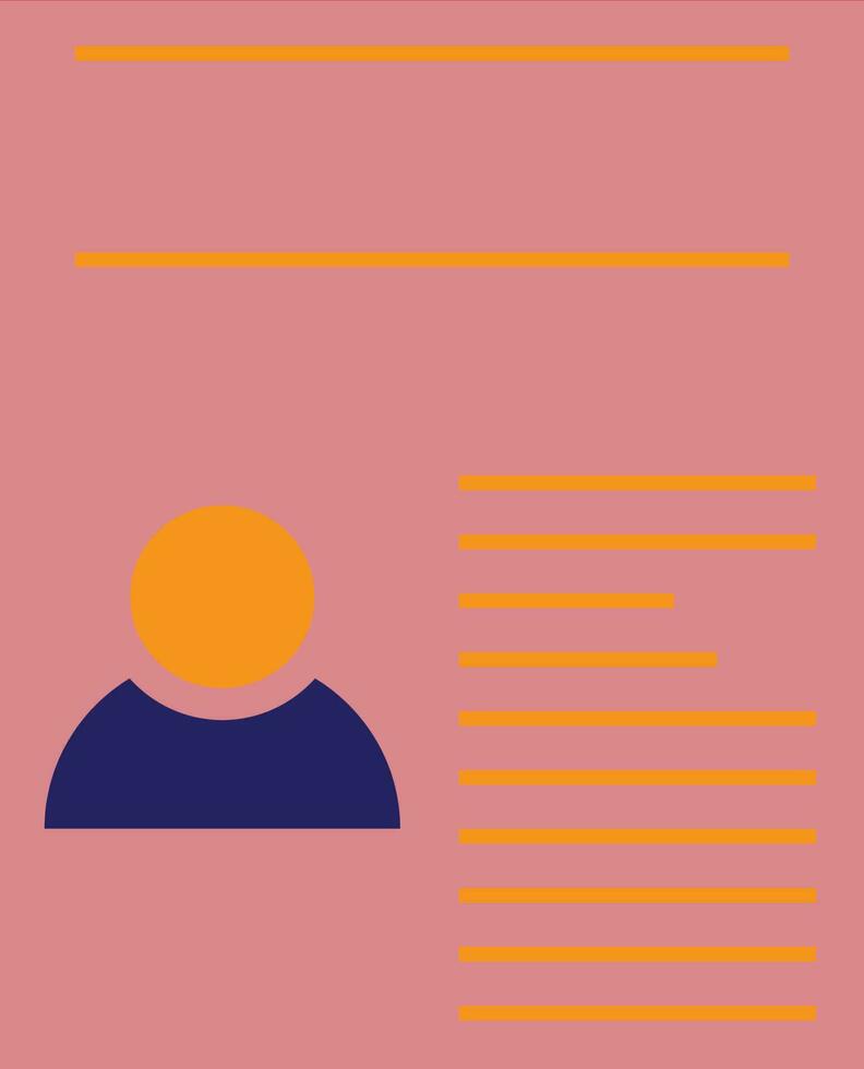 Identification card in red and blue color. vector