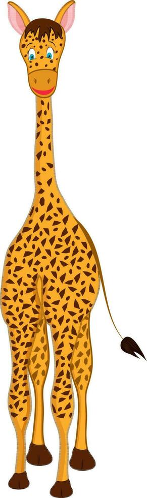Cute cartoon of giraffe. vector
