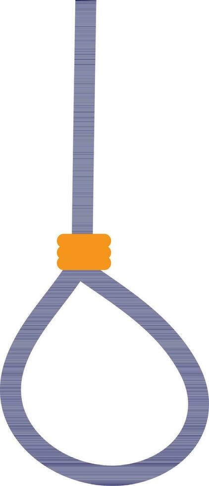 Blue suicide rope on white background. vector