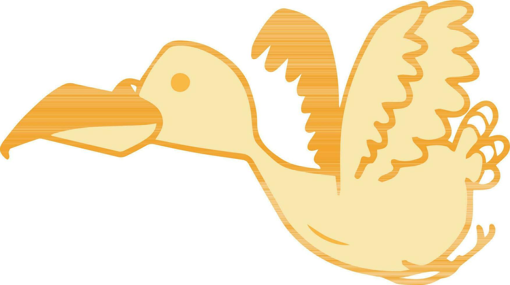 Cartoon of a flying swan. vector